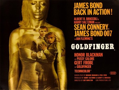 Goldfinger 1964 StyB UK Quad Poster Druck 30x40'' Sean COnnery James Bond KOSTENLOSER VERSAND & VERPACKUNG