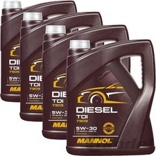 4x5L=20L MANNOL DIESEL TDI 5W-30 &Ouml;L passend f&uuml;r VW 505.01 BMW LL-04 MB 229.51