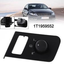 Bouton de r??glage r??troviseur lat??ral ??l??gant en plastique noir pour v??hic