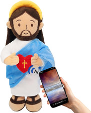 14" Jesus Plush with NFC Daily Bible Verse and Music,Stuffed Doll Plushie for Ki