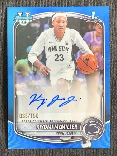 Kiyomi McMiller 2025-26 Topps Bowman Chrome Prospect Blue Auto /150 #CPA-KM