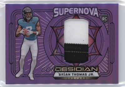 2024 Obsidian Supernova Swatches Purple /49 Brian Thomas Jr Rookie RC 1ea7