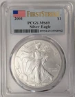 2001 American Silver Eagle - PCGS MS69 - A855