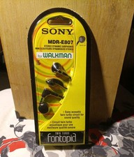 Sony MDR-E807 Earphones Mega Bass Walkman NOS SEALED 1995 Japan Vintage