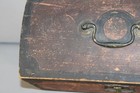 A GREAT 19TH C DOME TOP BOX WITH ORIGINAL BROWN & BLACK FEATHER GRAINED PAINT — photo 9