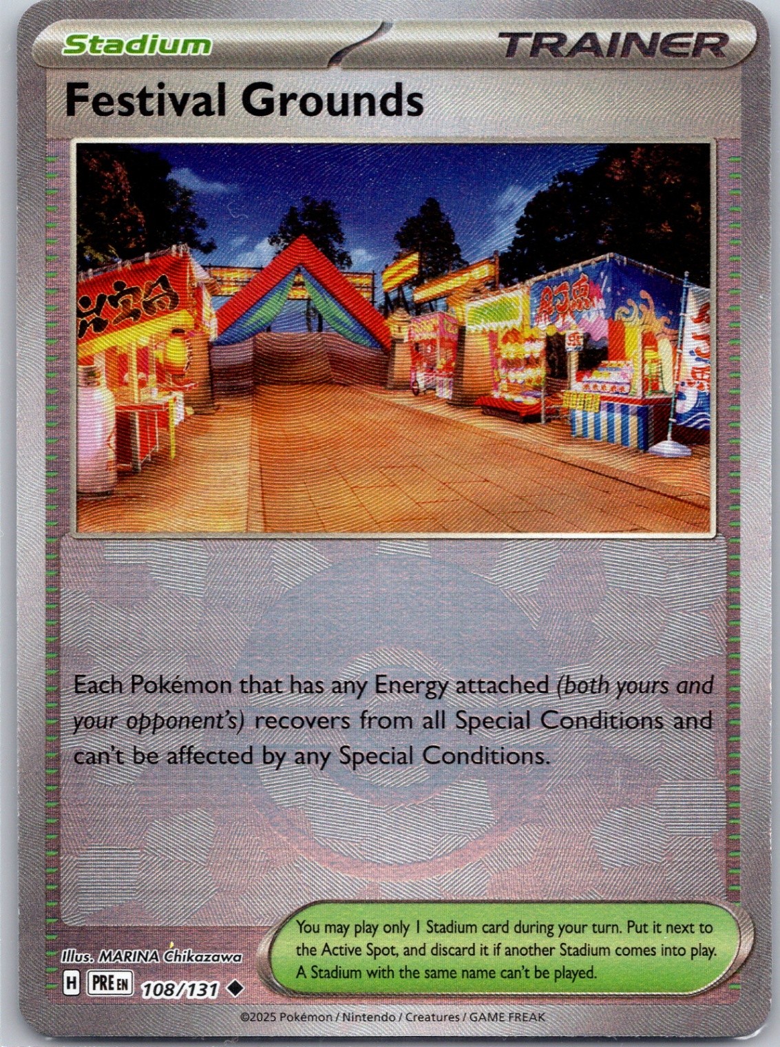 Festival Grounds (Poke Ball Pattern) Holo SV: Prismatic Evolutions #108/131 NM