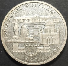 GERMANY 10 DEUTSCHE MARK 1993 F  KM# 180 XF++ 1000 YEARS POTSDAM
