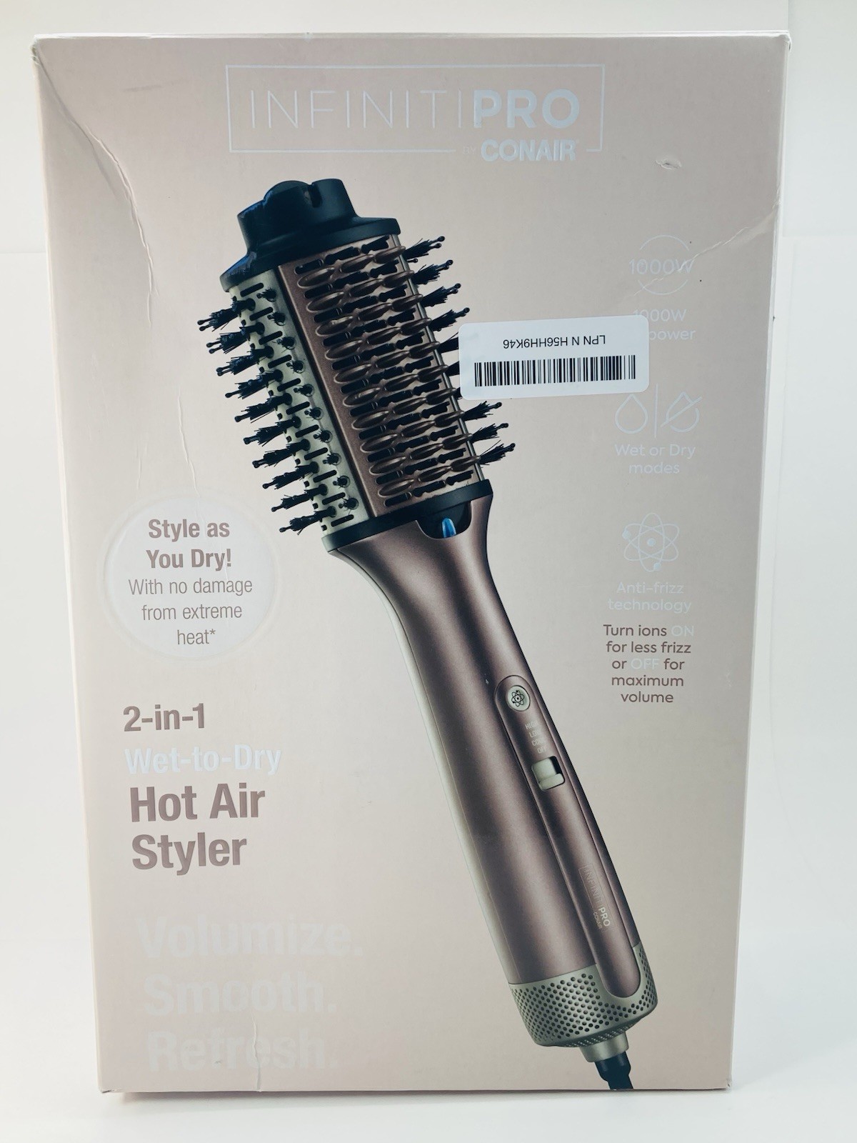 Conair InfinitiPRO 2-in-1 Wet-to-Dry Hot Air Styler 1000W – Used Like Nevv