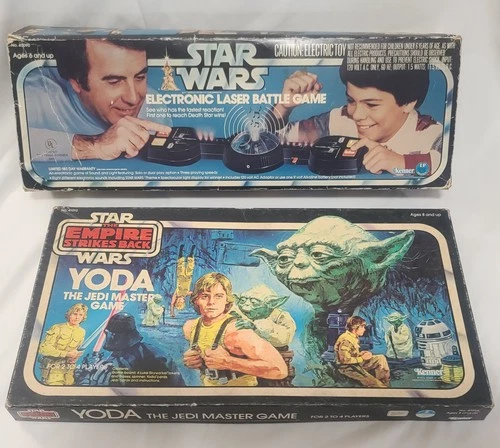 Lot of 2 Vintage Kenner Star Wars Games Yoda Jedi Master Electronic Laser Battle