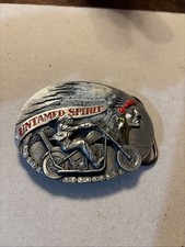 Siskiyou Untamed Spirit Indian Motorcycle Biker Metal Belt Buckle Made In USA