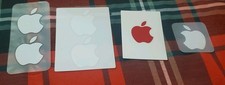 White Apple Logo Stickers Decal - Genuine OEM Large