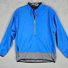 Nike Running Windbreaker Jacket Women Medium Swoosh Lightweight 1/2 Zip VTG 90s