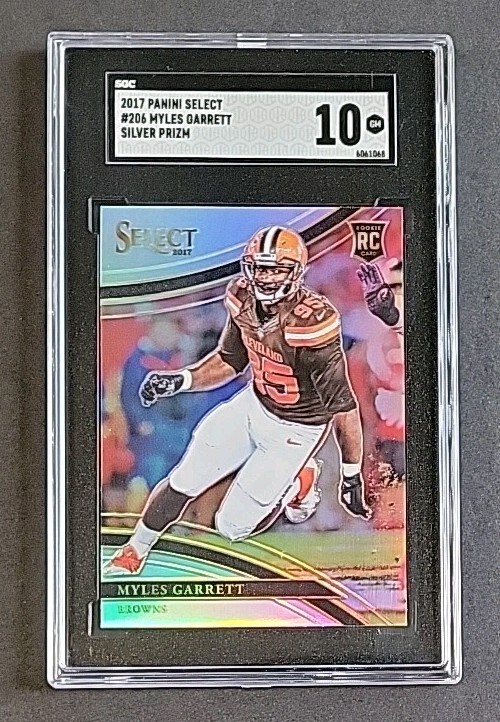 Myles Garrett 2017 Select Field Level Silver Prizm RC #206 SGC 10 GEM MINT SP