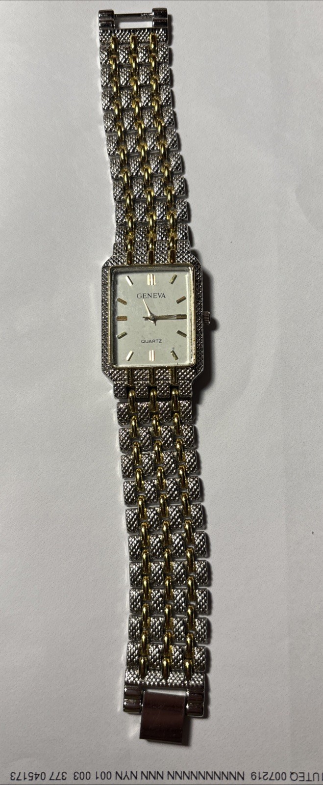 Geneva Men's/Women's Silver/ Gold Tone Classic Collection Watch