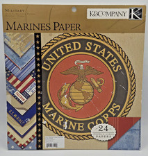 K Company US Marines 12x12 Scrapbook Cardstock Papers 24 Double-Sided Designs