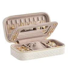 SONGMICS HOME Travel Jewelry Case, Jewelry Organizer Box with Mirror, Jewelry...