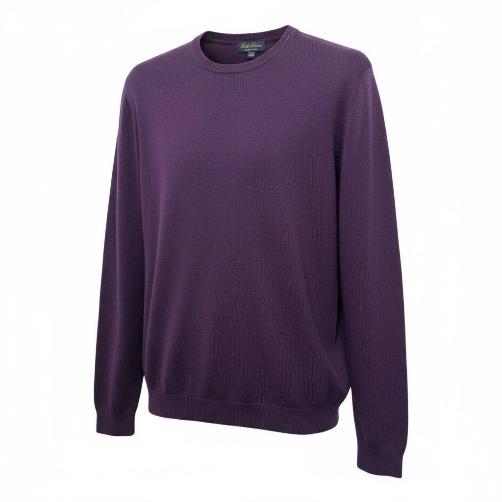 Brooks Brothers Purple Wool Crew Neck Sweater XL