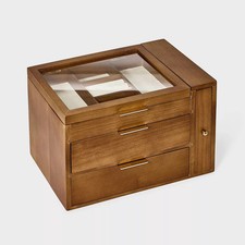 Three Drawer with Vertical Necklace Storage Jewelry Organizer - A New Day