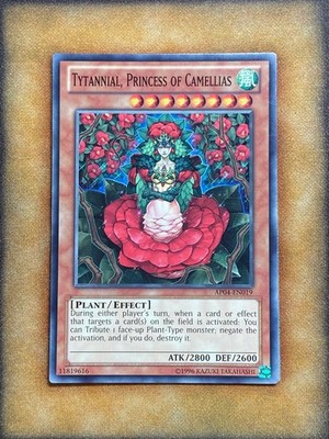 tamias yugioh card Tytannial, Princess of Camellias AP04-EN019 Common NM This is of the Common rarity. Eye of Timaeus Fusion Cards