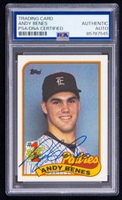 Andy Benes Signed 1989 Topps Rookie Card #437 (PSA) San Diego Padres Auto