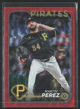 2024 Topps Update #US75 Martin Perez Red Crackle Foilboard #/199