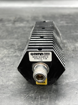 Bird Electronic 50-A-MFN-10 50W 10-dB Attenuator N-Male N-Female See Pics