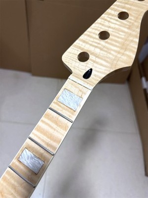 4 string Flame Maple Electric Bass guitar neck 20 Fret 34''  Fretboard Nut:38mm
