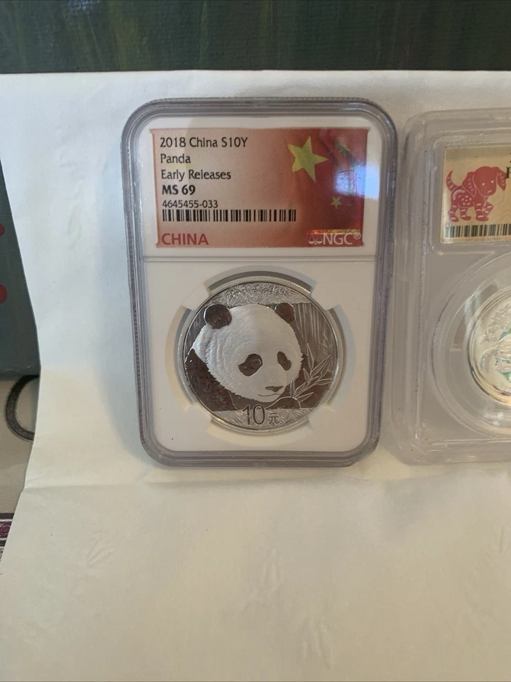 2018Silver Coins NGC and PCGS Ms 69 Silver 999 Coins China Panda And Australia - Image 3 of 4