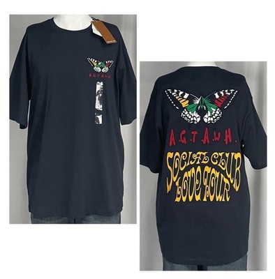 AGTAWH Large All Good Are Welcome Here  New Navy Embroidered Shortsleeve Tshirt