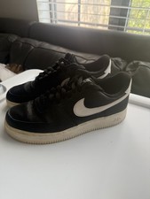 Nike Air Force 1 Men's Low Top Lace-Up Leather Sneakers Black/White