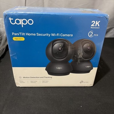 2-Pack Tapo TP-Link 2K Pan/Tilt Indoor Security Camera for Baby Monitor