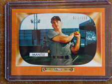 2021 TOPPS X BASEBALL 70th MICKEY MANTLE COLLECTION ORANGE SP #/150 #10 1955