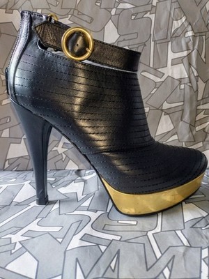 Miss Sixty Absatzschuhe Größe 38 Pumps High Heels Leder Schwarz Wie Neu