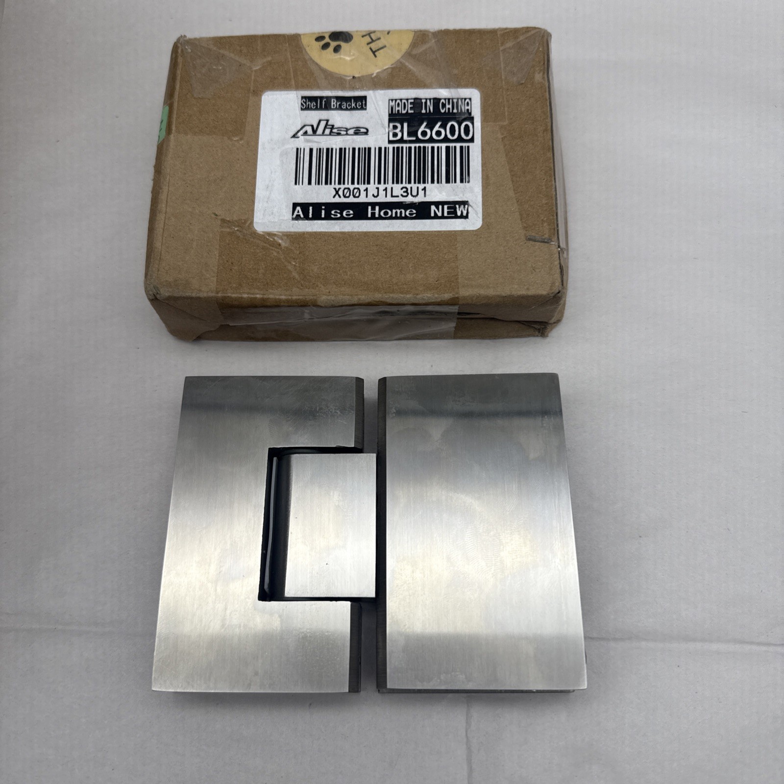 Alise Glass Shower Door Hinge Self Bracket For Glass Door Chrome FOR PARTS *read