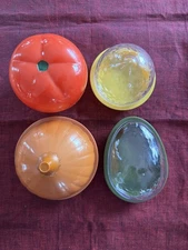Set Of 4 Vegetable Storage Food Savers For Onion Tomato Avocado Lemon