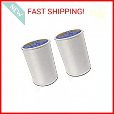 Coats & Clark All Purpose Thread 400 Yards White (One Spool of Yarn) (2 Pack)