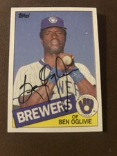 Ben Oglivie - Milwaukee Brewers 1985 Topps AUTOGRAPHED