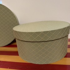 Sarah  s Hat Boxes New Hampshire Round Box Textured Fabric Covered