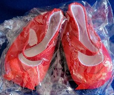 Adorable Dressy Doll Shoes 66x36 mm Red Mary Janes with Bow NIP
