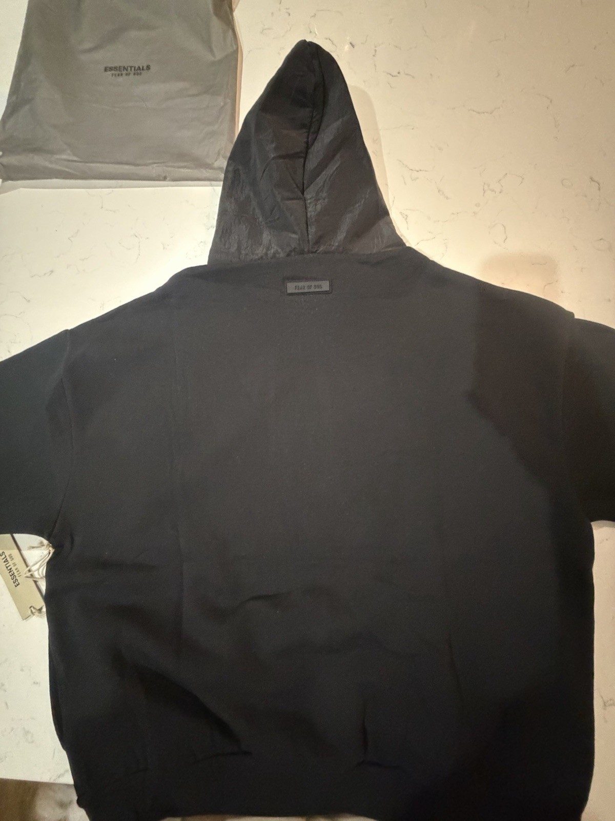 essentials hoodie small black - image 3
