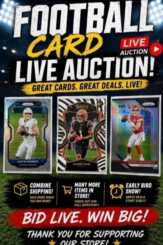 Football Rookies, Stars, Legends.  Combine shipping!