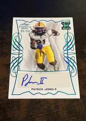 PATRICK JONES II auto 2021 Leaf Trinity #d /50