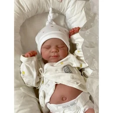 Reborn Baby Doll Sleeping Girl 18 Inch Full Silicone Realistic Newborn Toy