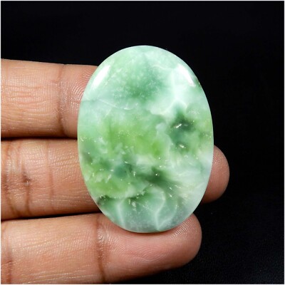 Sky Blue Hemimorphite Gemstone Oval Loose Larimar Pattern Cabochon 63 Cts HM-08