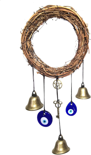 Witch Bells for Door Knob Protection,Witchy Wicca Decor Clear Negative Energies