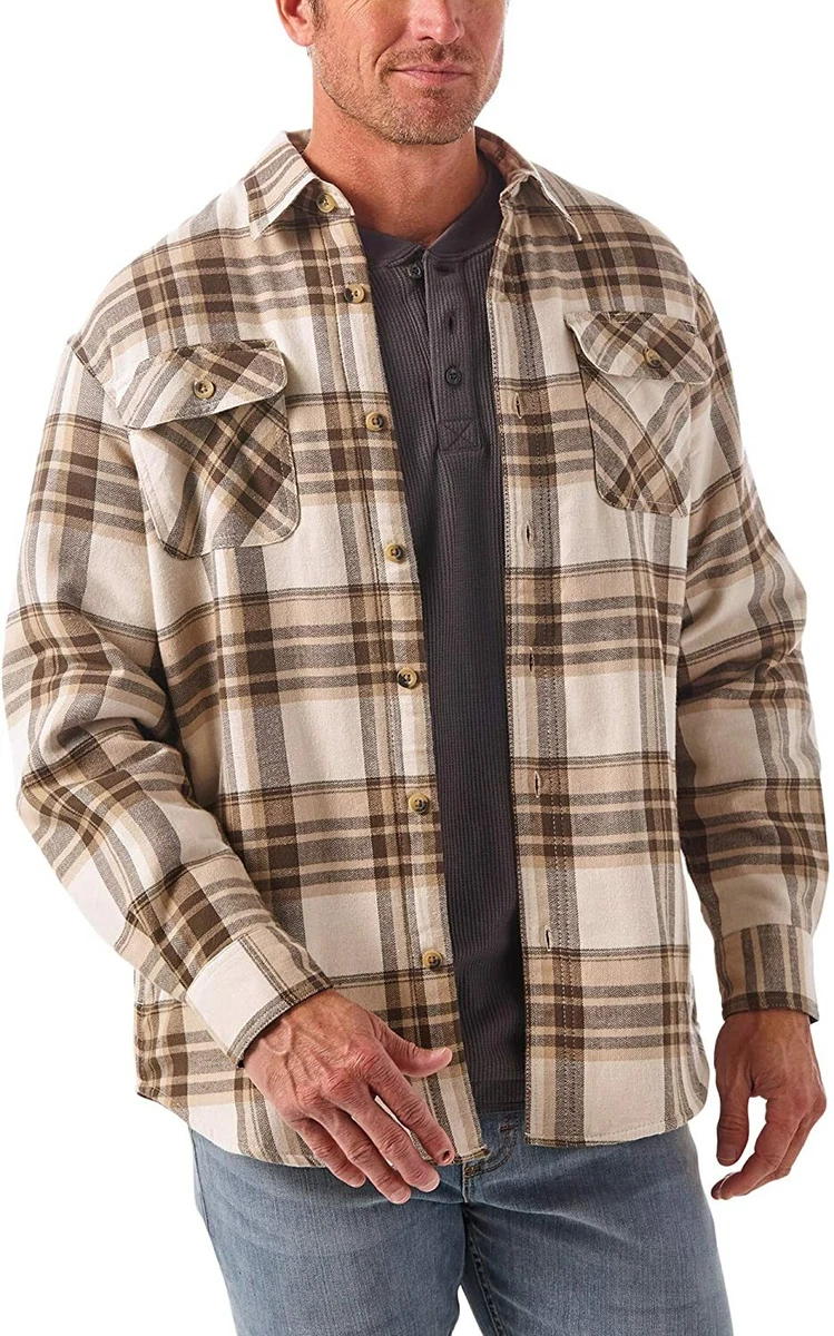 Wrangler Authentics Men's Long Sleeve Sherpa Lined Shirt Jacket | eBay