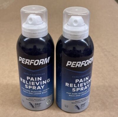 PERFORM Pain Relieving fast acting Spray Muscles ,Back, joints 4 oz (2 ...