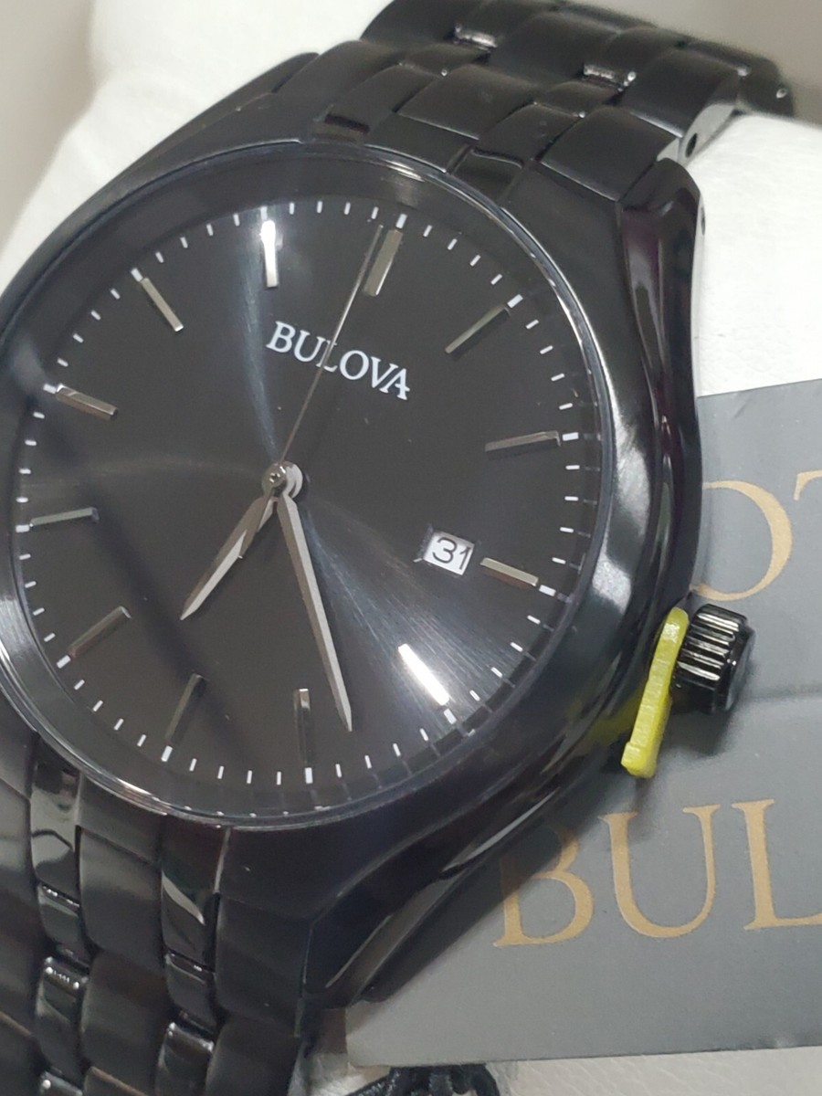 Bulova 98B289 42mm Black Stainless Steel Case, Black Bulova 98B289 42mm Black Stainless Steel Case, Black