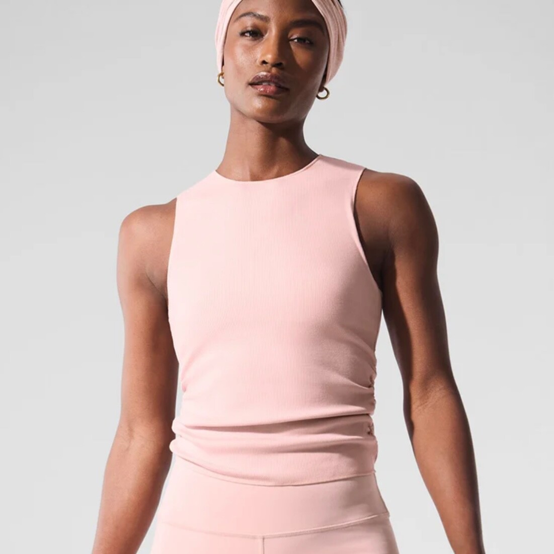 Alo Ribbed En Pointe Tank NWT Pink Quartz | eBay