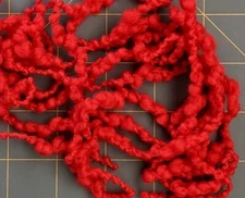 Vtg DOLL HAIR POPCORN YARN Twice As Nice RAGGEDY RED 10 Yds 96% WOOL ~ FELTABLE!